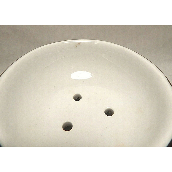 Pottery Shaving Scuttle Mug White with Blue Flowers Unbranded - Picture 8 of 12